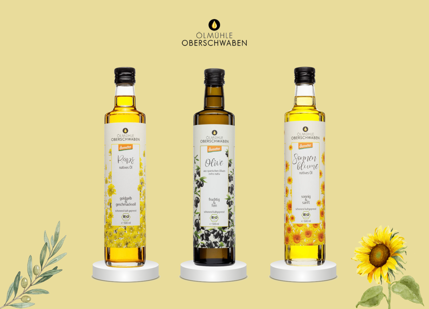Demeter Set (Sonnenblume, Olive, Raps)