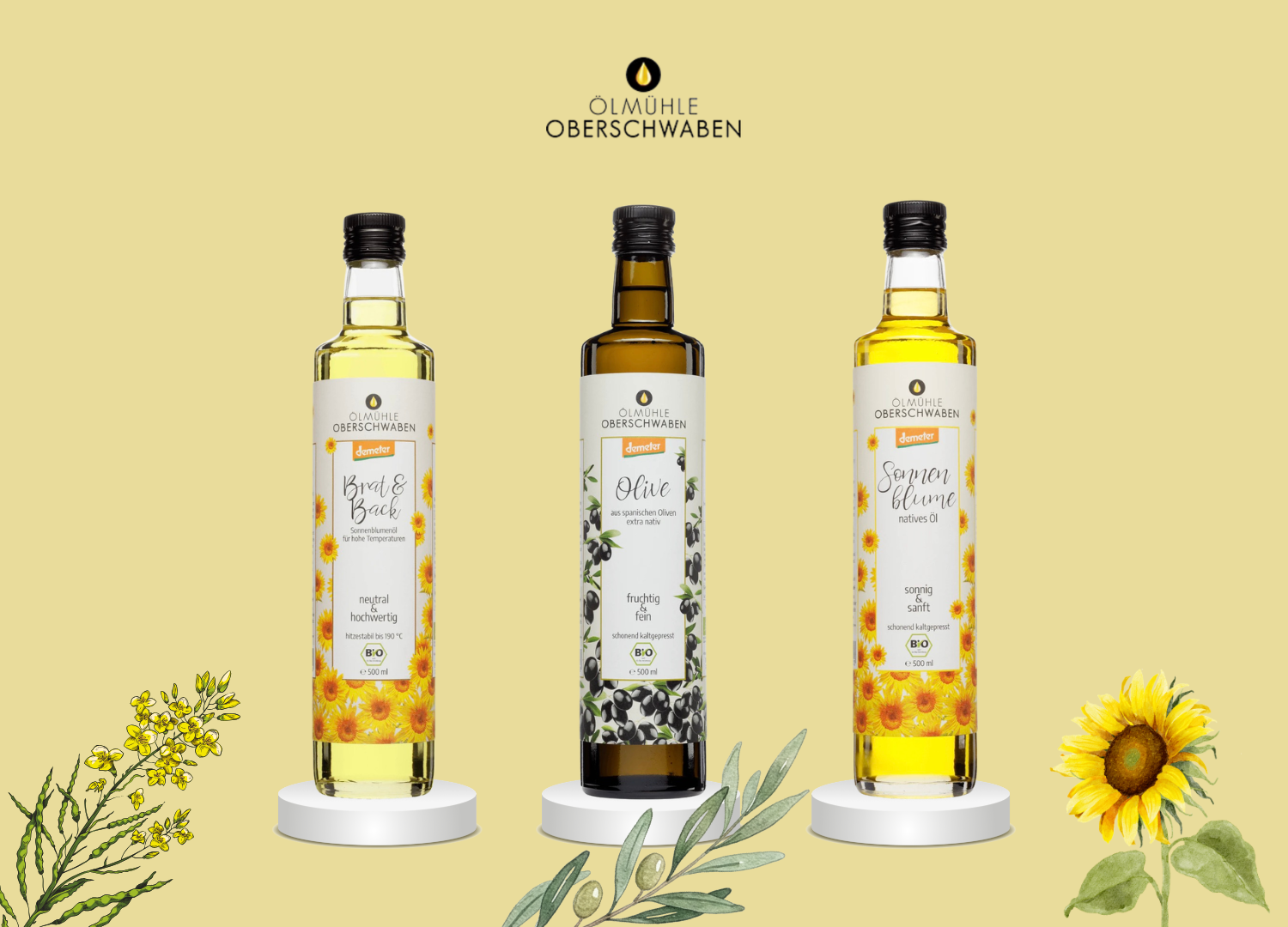 Demeter Set (Sonnenblume, Olive, Brat&Back)